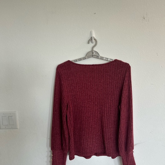 Women’s Burgundy Scooped Neck with Long Sleeves Sweater
Size XXL - Picture 2 of 5
